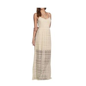 Hollister Ivory Lace Casual Maxi Dress